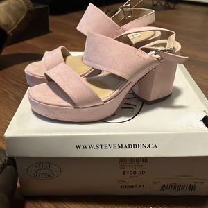 Brand new never worn outside, baby pink suede actually comfortable  shoes
